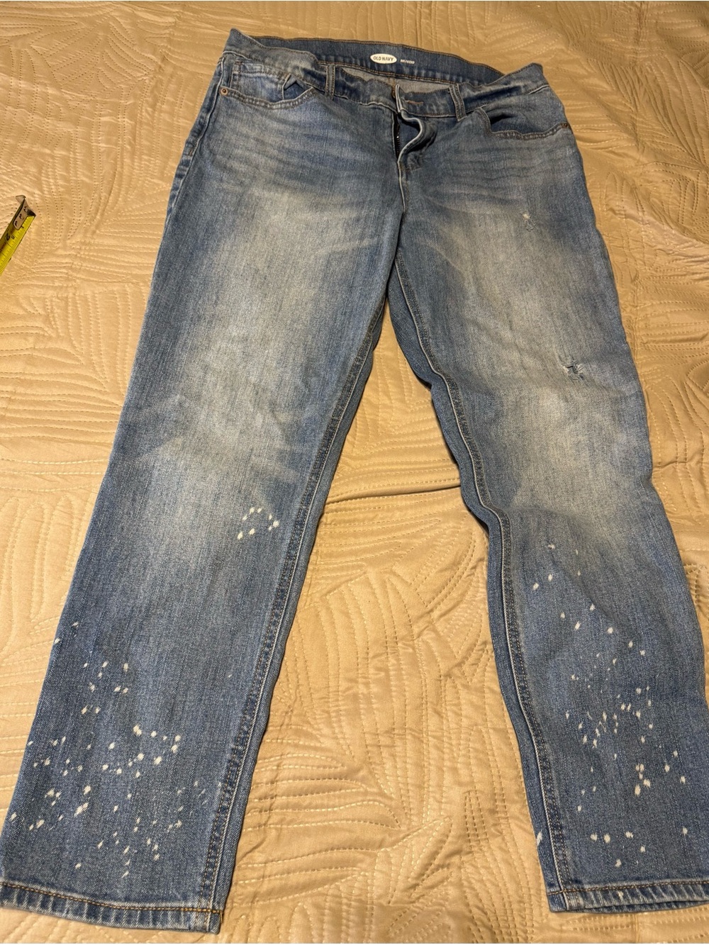 Old Navy women’s Blue Distressed Denim Jeans size 10